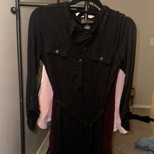 Black Button-Up Dress